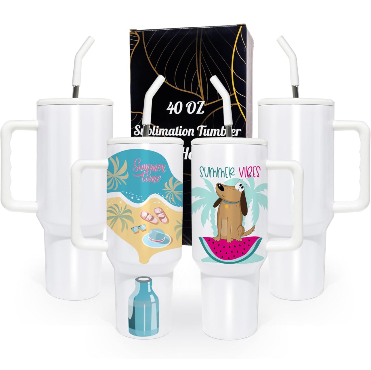 40oz White Tumbler
