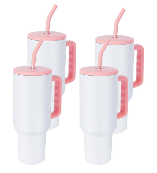 Pink Lid/Handle 40oz tumbler