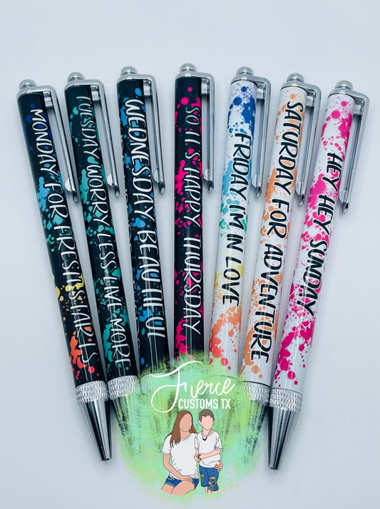 Days of the Week Pens